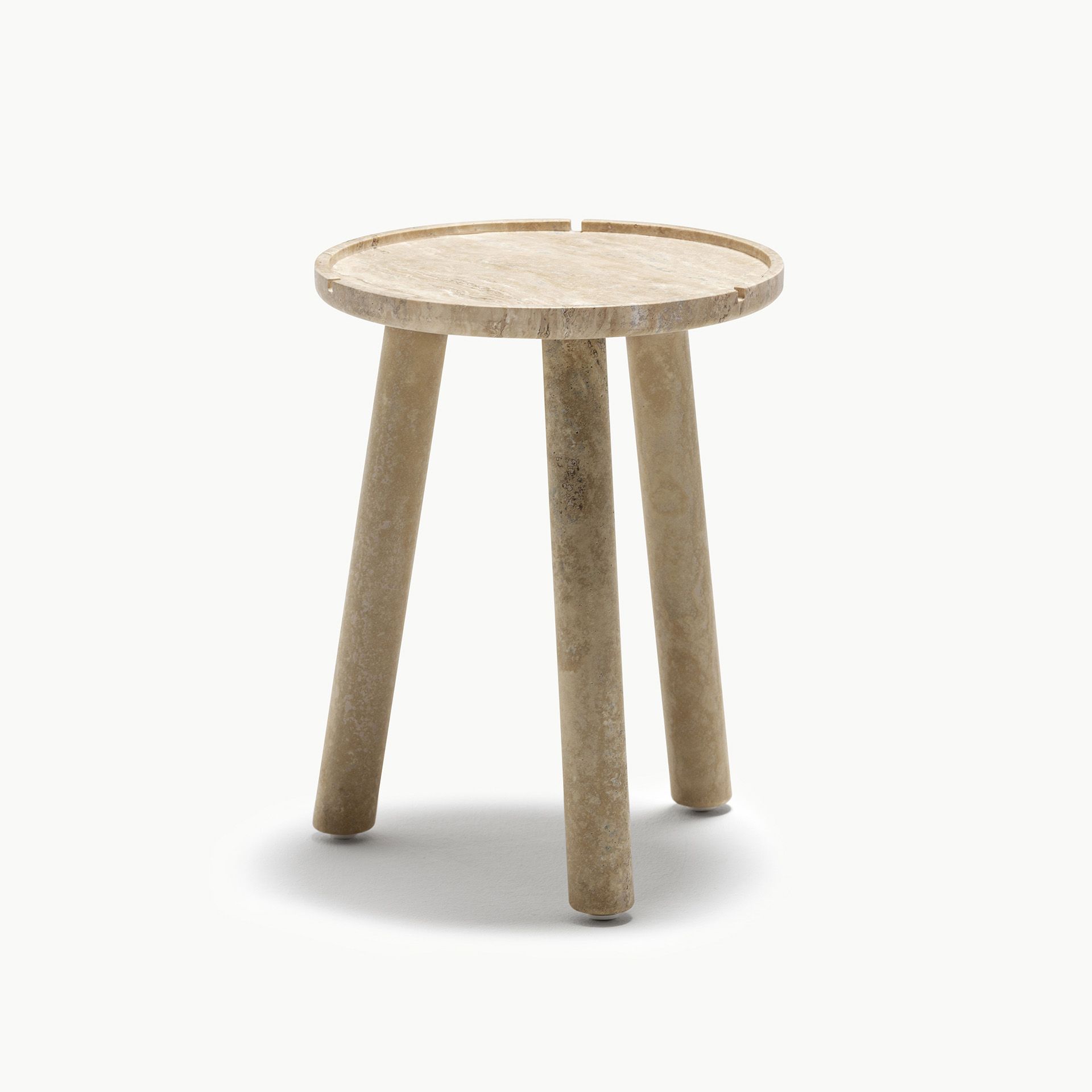 Stone Round Coffee Table Travertino Antico01 Image