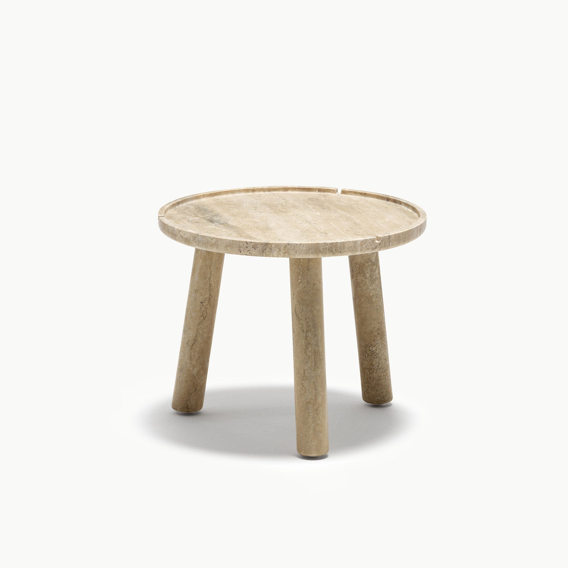 Stone Round Coffee Table Travertino Antico02 Image