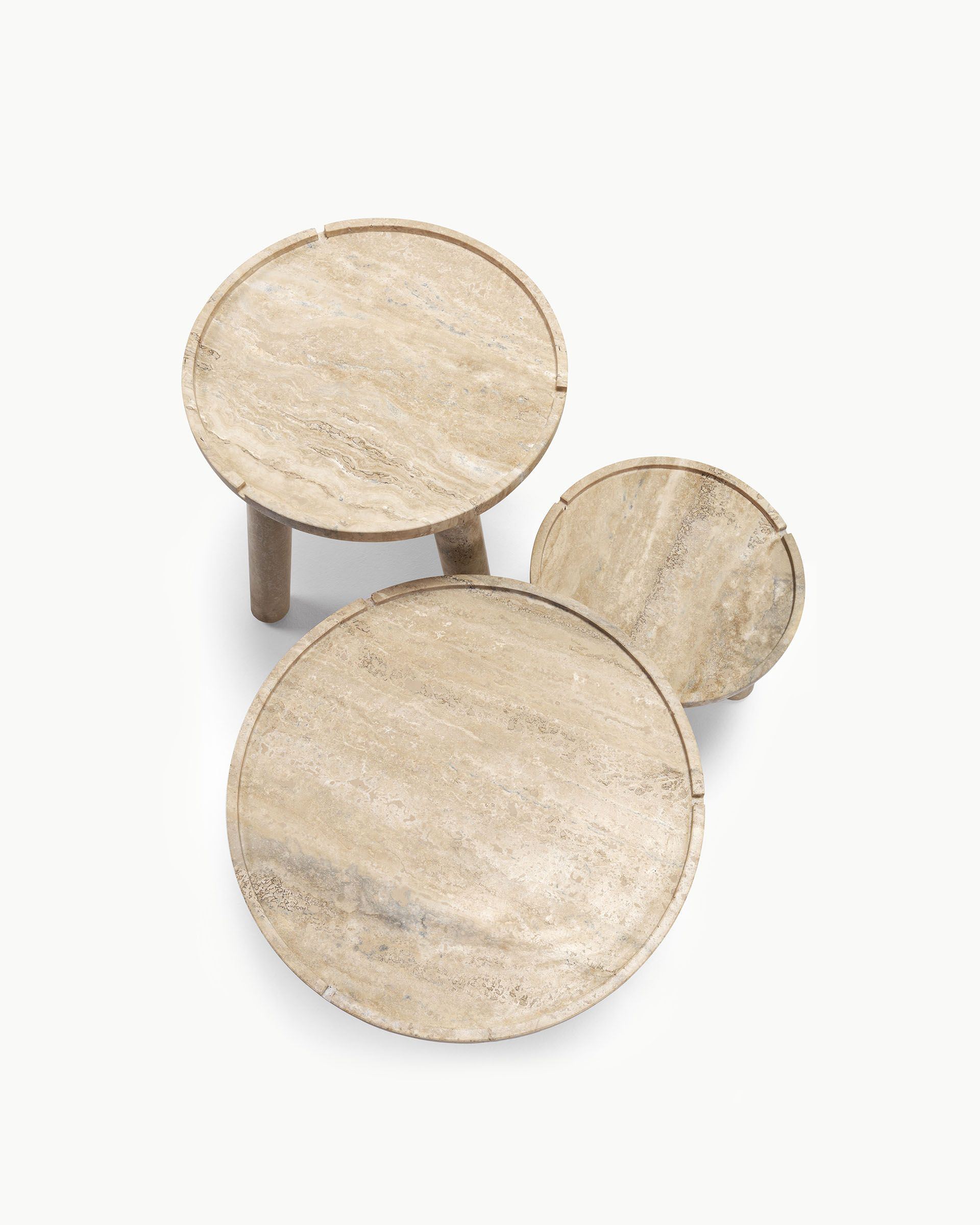 Stone Round Coffee Table Travertino Antico04Mobile Image