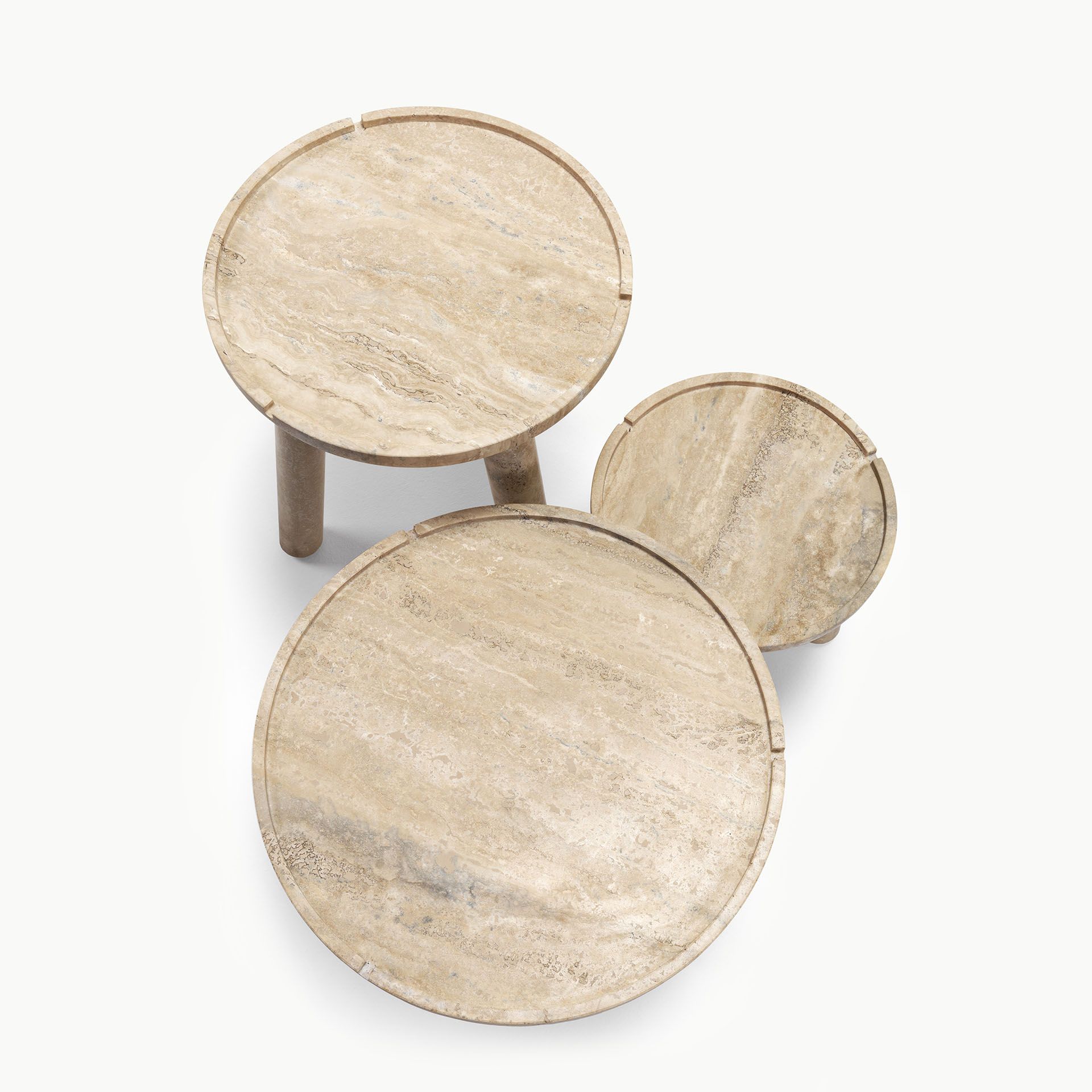 Stone Round Coffee Table Travertino Antico04 Image